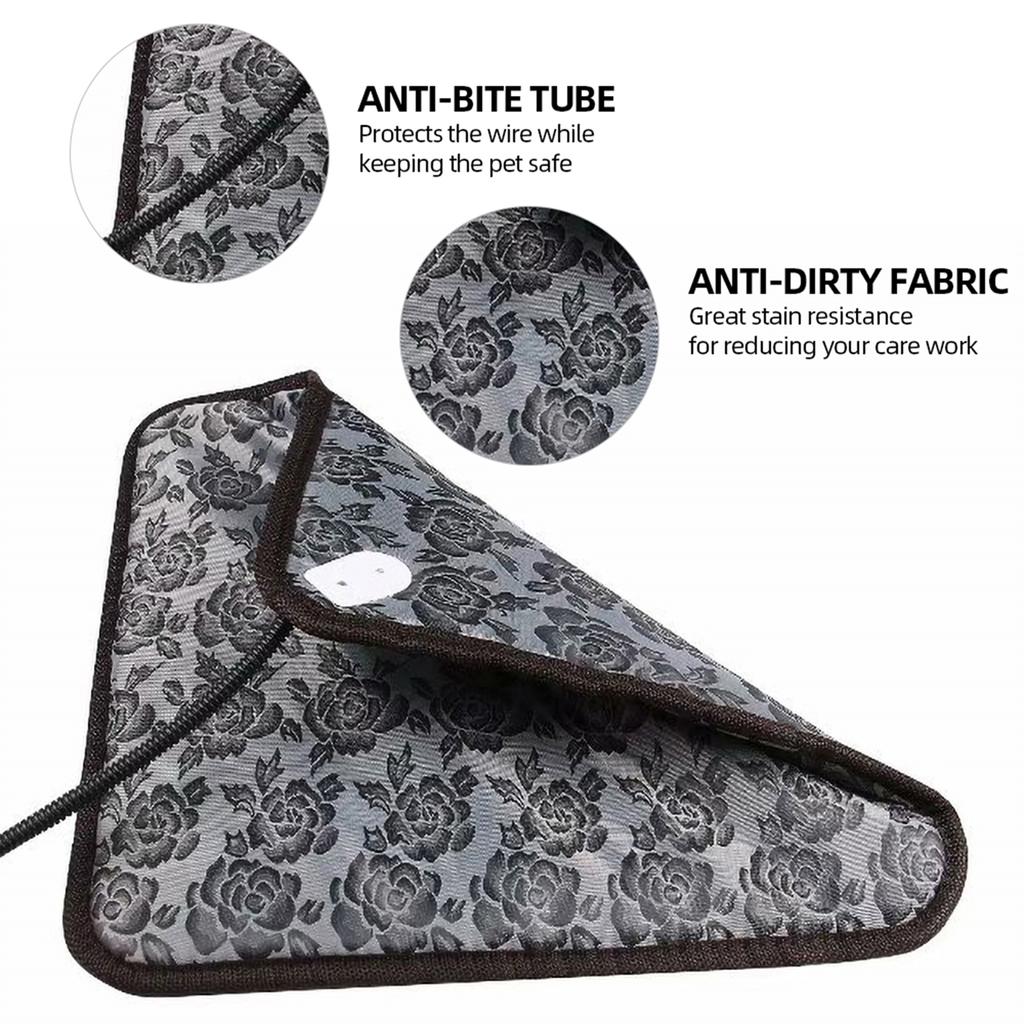 Pet Heating Pad Dogs Cats Electric Heating Mat with 3 Gear Adjustments Waterproof and