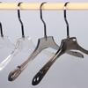 Acrylic Transparent Hangers with Black and Gunmetal Hooks for Women's and Men's Clothing