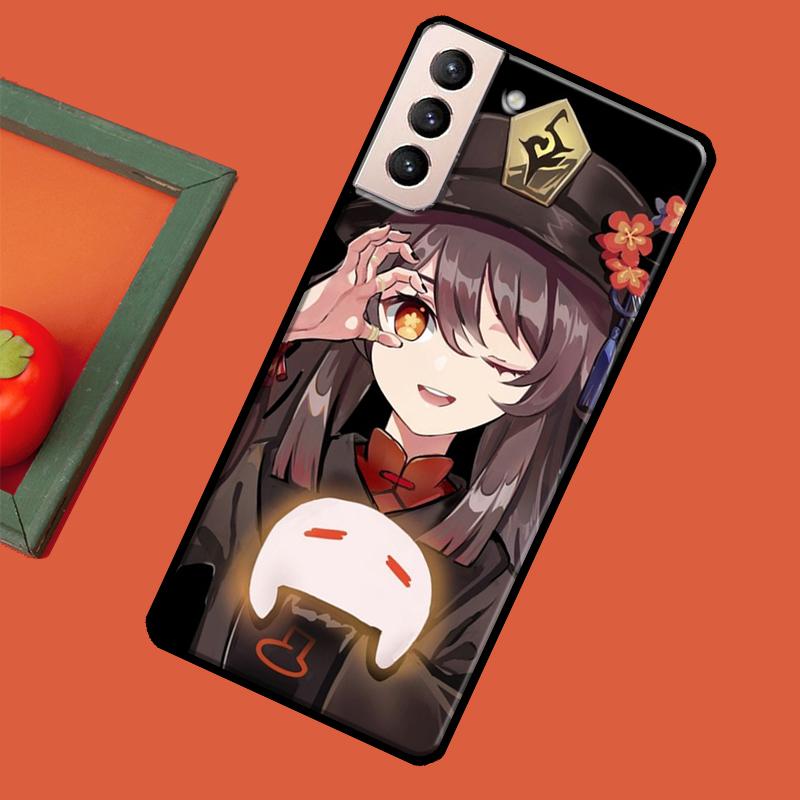 Genshin Impact Hutao Soft Case For Samsung Galaxy S23 S22 S21 Ultra Note 20 Note 10 S8 S9 S10 Plus S20 FE Cover