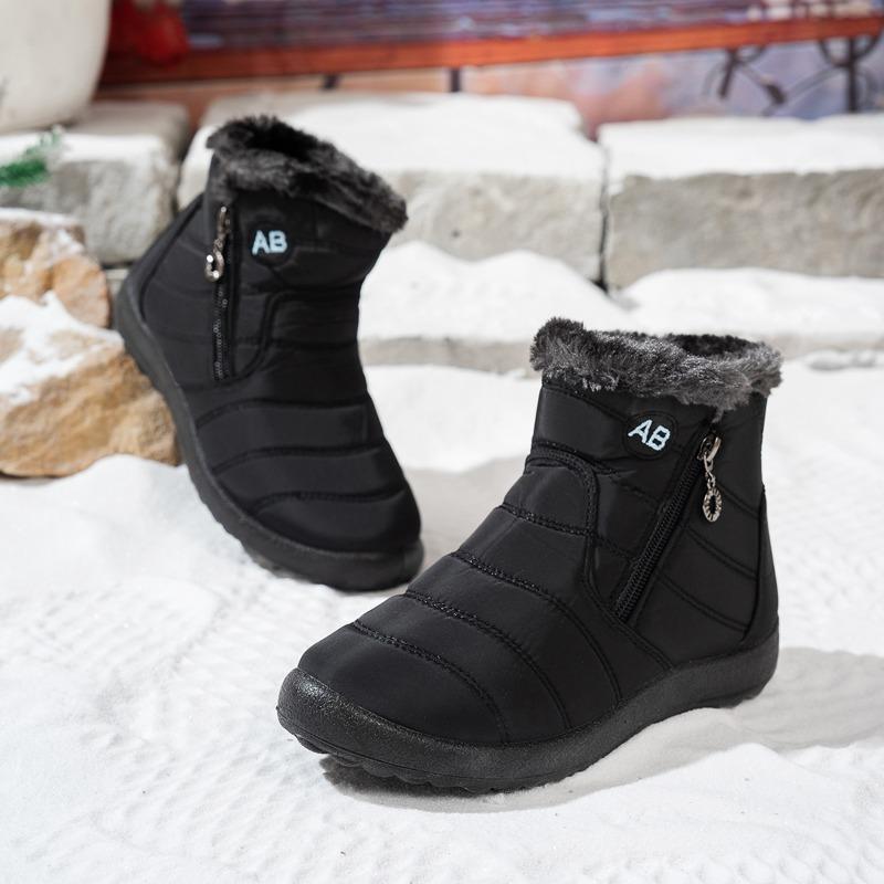 Women's Snow Boots Waterproof Cotton Boots Outdoor Non-Slip Warm Boots for Moms