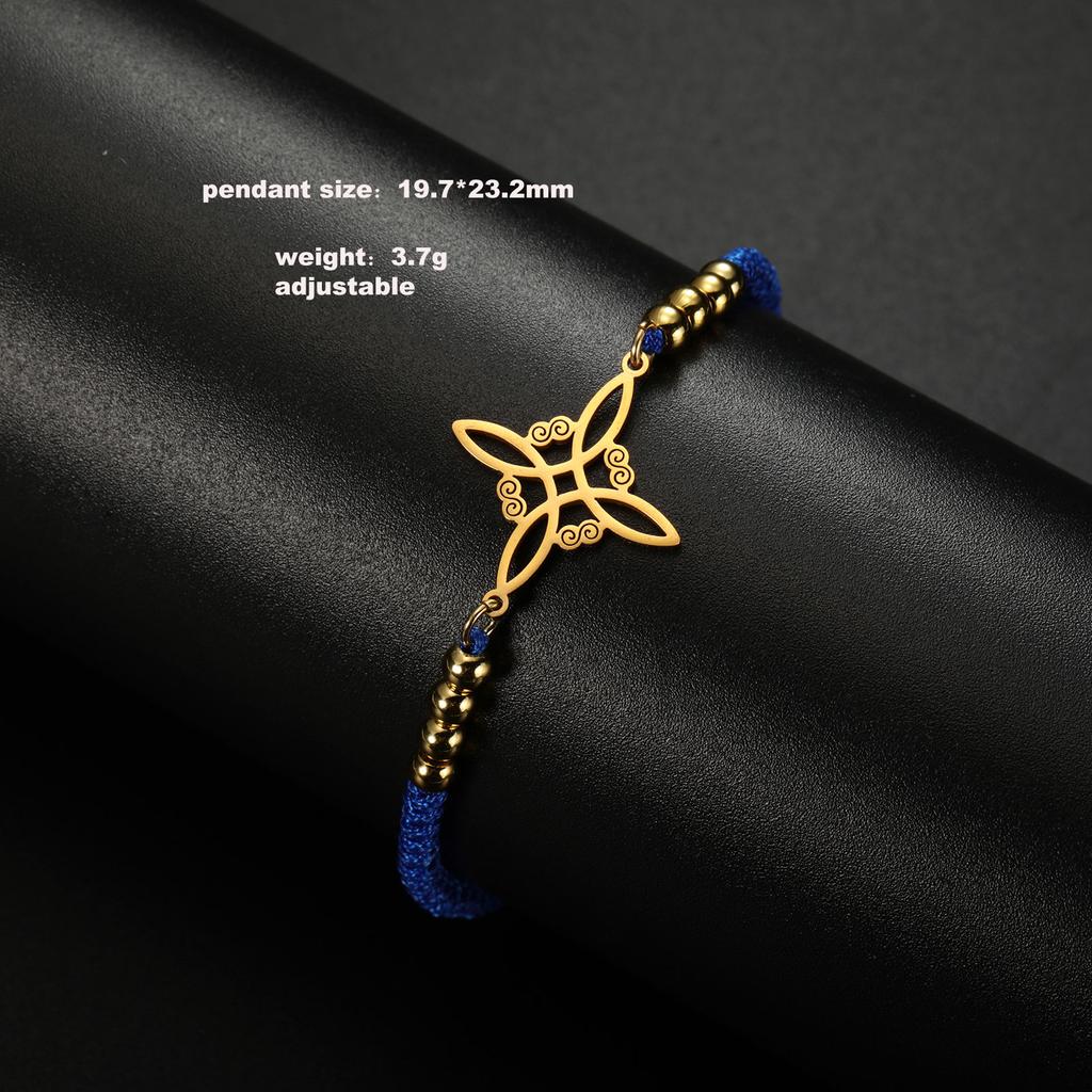 Náramky s kouzelným uzlem pro ženy nudo de bruja Nerezová ocel Amulet čarodějnictví Šťastné náramky Šperky lucky bhudda