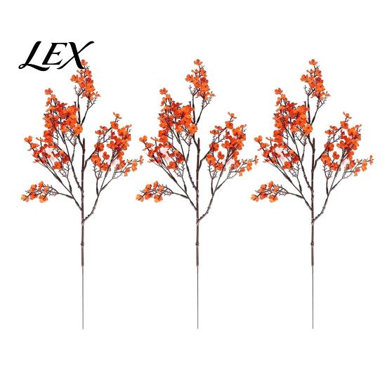 Indoor Faux Flowers for Living Room Realistic Artificial Autumn Home Decoration, Silk Floral Botanical Decor Branches Halloween Table Centerpiece And