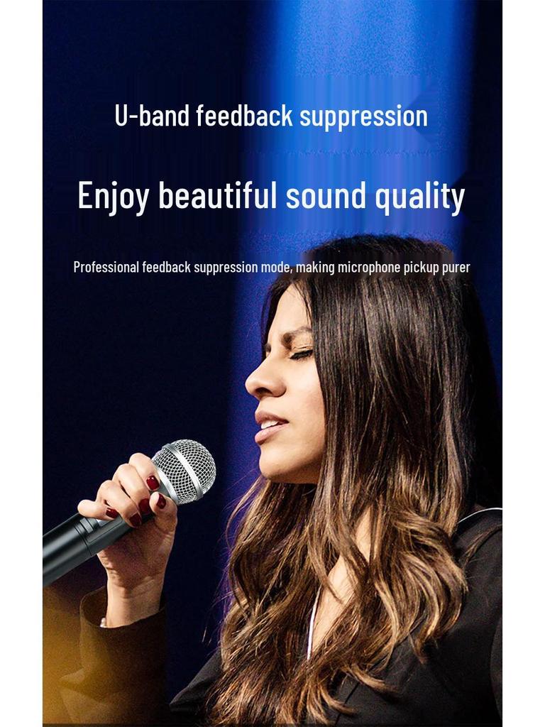 2025 Pro Dynamic Handheld Wireless Microphone for Karaoke & Stage