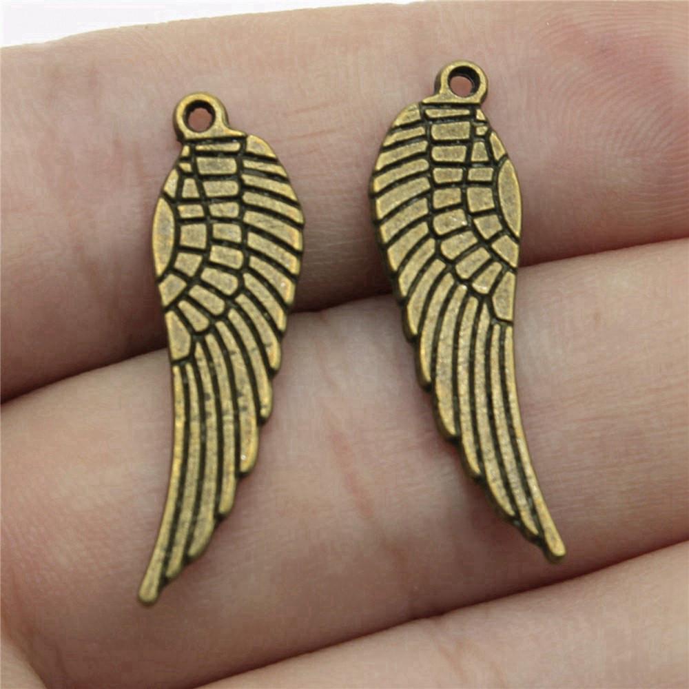 Small Angel Wings Charms Pendant Female Jewellery Bulk Ethnic Art Supplies