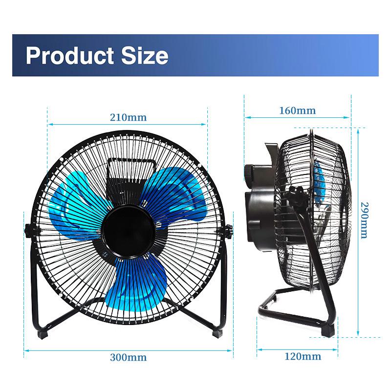 Portable Solar-Powered DC Cooling Fan for Indoor & Outdoor Use