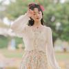 Women Summer Sun Protection Coat Lace Bow Ruffle Cardigan Shirt Female Blouse Tops for Woman Covers Blusa White Y2K