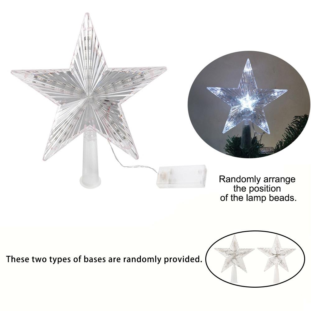 1 buc Vârf Stea pentru Pom de Crăciun, Stea Lumină de Noapte, 15cm, Stea de Crăciun, Funcționează pe Baterii, Cel Mai Bun pentru DIY Pom de Crăciun (bateriile nu sunt incluse)