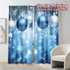 2pcs,Curtains Blue Christmas Ornaments Snow (2) Popular Creative Curtains Fabric Curtains Thermal Insulation, and Room Darkening