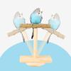 Parrot Rocking Stand Bird Toy Prickly Ash Wood Interactive Spinning Perch for Small To Medium Parrots