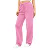 Women Warm Wide-Leg Casual Sports Pants Wool-Lined Drawstring Straight-Leg Pants Gym Commute Home Jogging Pants