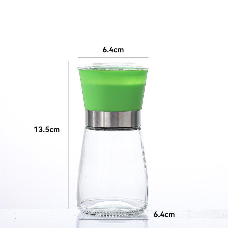 Creative Stainless Steel Spice Grinder - Adjustable Coarseness, Manual Glass Black Pepper Mill