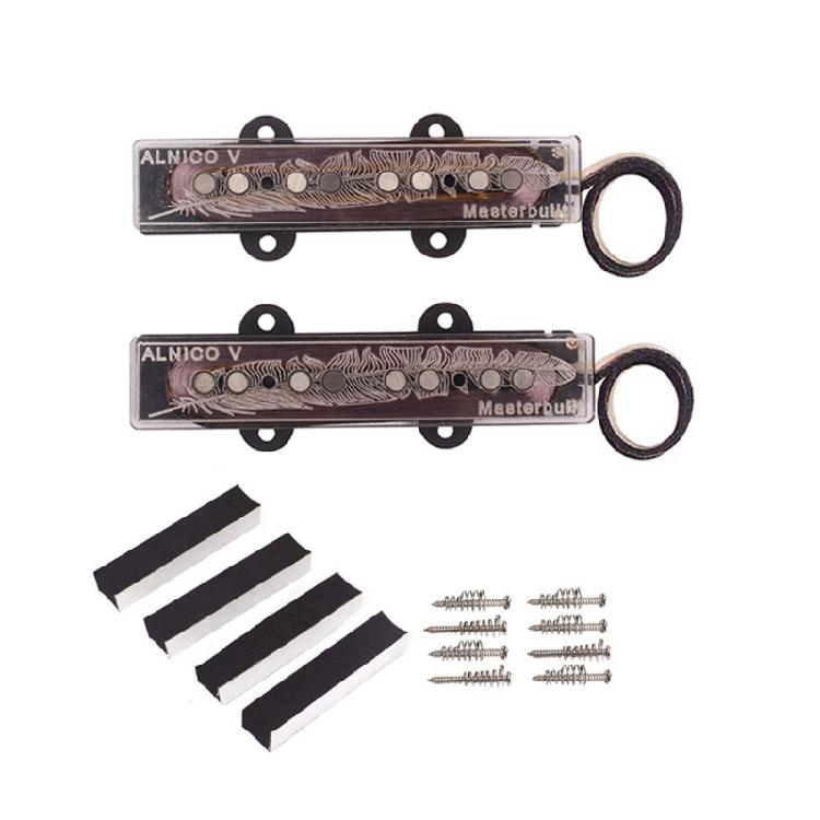 Guitar Pickups 4 String Guitar Neck Middle Bridge Pickups Screws Accessories Set 1