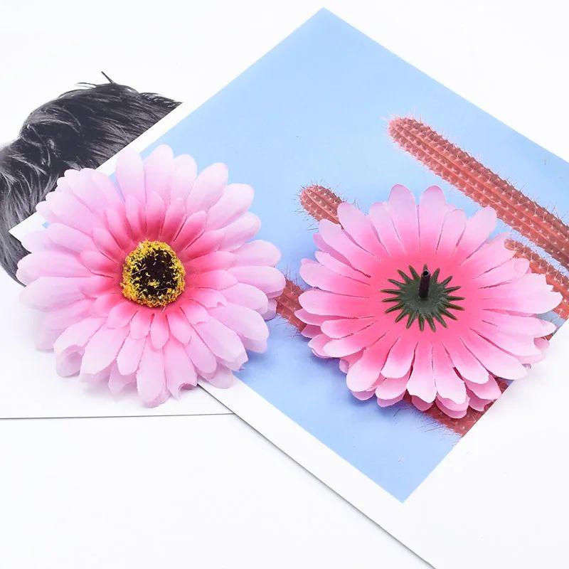 10/50 Pcs Fake Gerbera Scrapbooking Christmas Decorations for Home Accessories Wedding Decorative Flowers Wall Artificial DIY