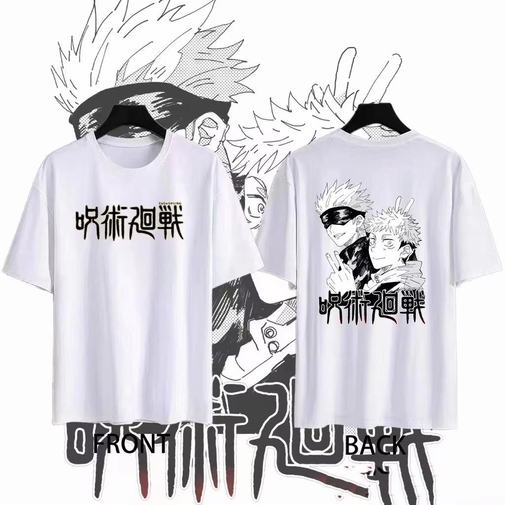 2026 Cosplay Anime Jujutsu Kaisen Gojo Printed Loose Short-sleeved Cotton Children's T-shirt Tide Pure Cotton Unisex Casual Y2k