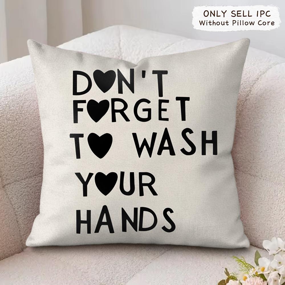 Aesthetic Kitchen Love Cushion Cover Soft Plush Fabric DoubleSided Printed Cushion Covers for All Seasons Modern HomeDecor Gift