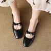 Fashion 2024 Autumn New Fashionable Retro Low Heel College Style Single Shoes Coarse Heel Shallow Bow Mary Jane Shoes for Women