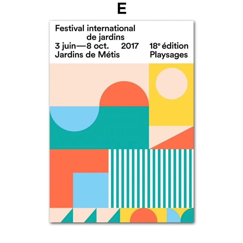 Modern Abstract Bauhaus Lines Eye Geometric Wall Art Canvas Painting Nordic Posters and Prints Pictures For Living Room Decor