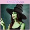 Witch Costume Hat With Ruffled Lace For Halloween Cosplay And Parties