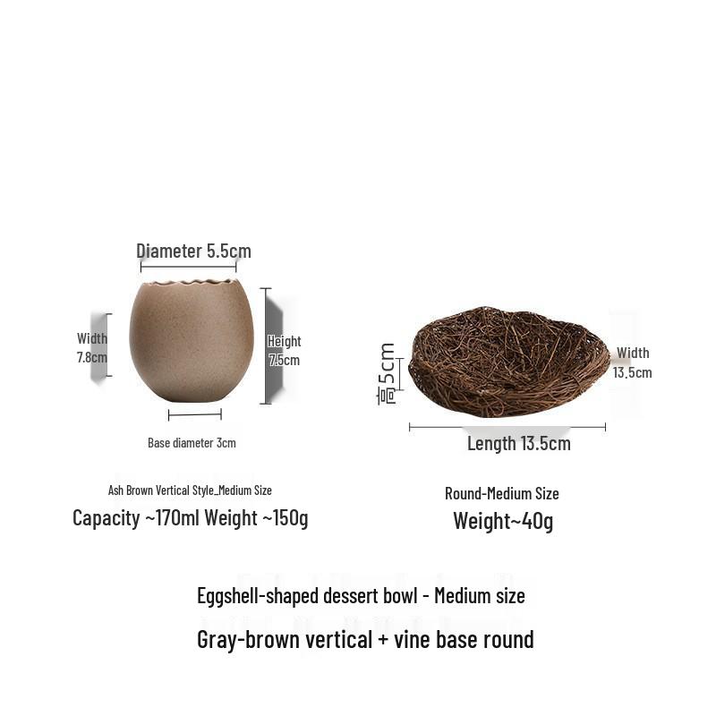 Ciotola da Dessert in Ceramica a Forma di Struzzo per Cucina e Sala da Pranzo