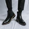 2024 Autumn Winter Boots For Men High Quality Comfortable Warmed Men's Dress Shoes New High Top Slip-on Leather Casual Shoes Men