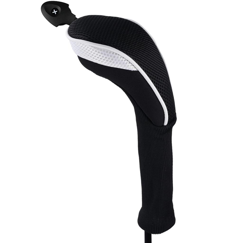 Andux Long Neck Golf Hybrid Club Headcovers with Interchangeable Numbered Tags, Set of 4 (CTMT-01) (White)