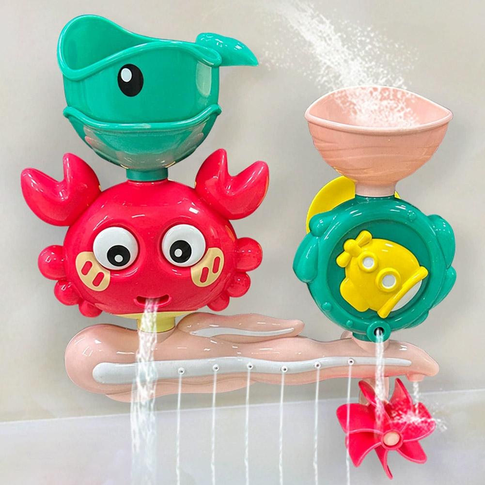 Kids Bath Toys Crab Whales Rotating Water Spray Bathing Shower Game Water Toy For Kids Bathroom Toys Gift Educational Toy