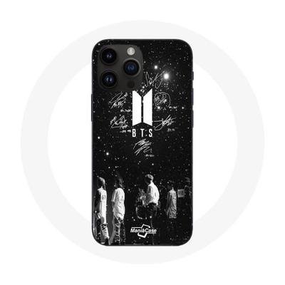 Hoesje - Maniacase - Iphone 14 Pro Max - Flexibel - Zwart - BTS Signature Leden