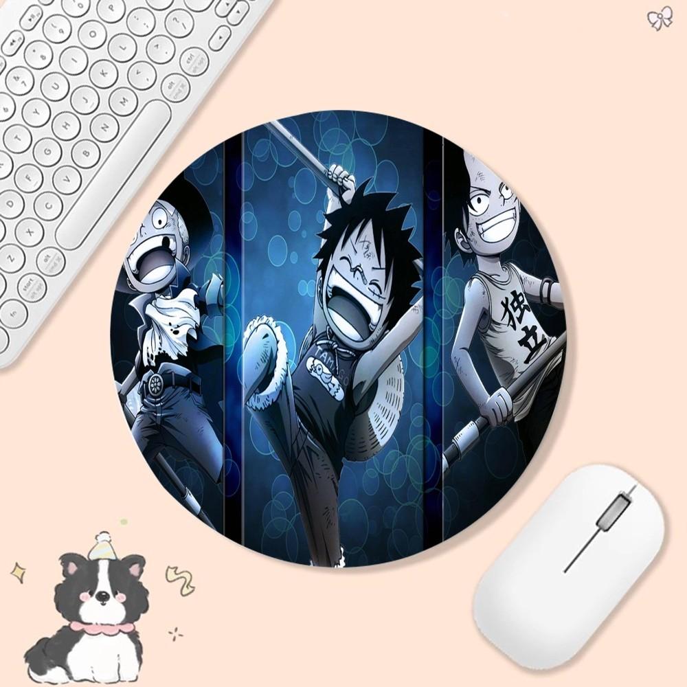 Anime One Pieces Mousepad Anti-Slip Round Speed Version Game Computer Keyboard Office Table Mat PC mat for PC Computer Table