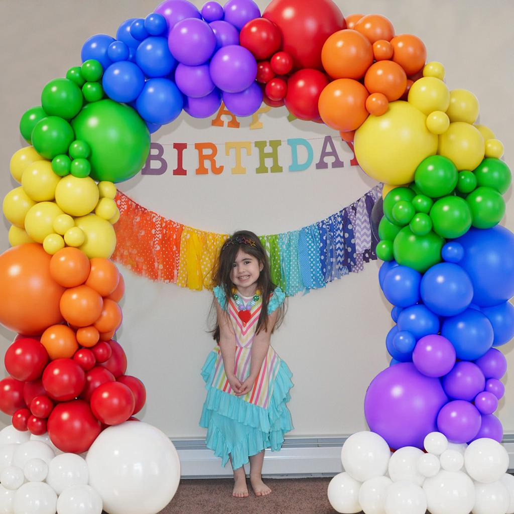 Colorful Rainbow Balloon Garland Arch Kit Wedding Birthday Party Decoration Kids Baby Shower Decor Multicolor Latex Ballons