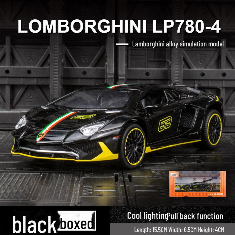 

Jianyuan 3239A Lambo LP780-4 Модель гоночного автомобиля из сплава - Коллекция металлических игрушек со звуком и светом