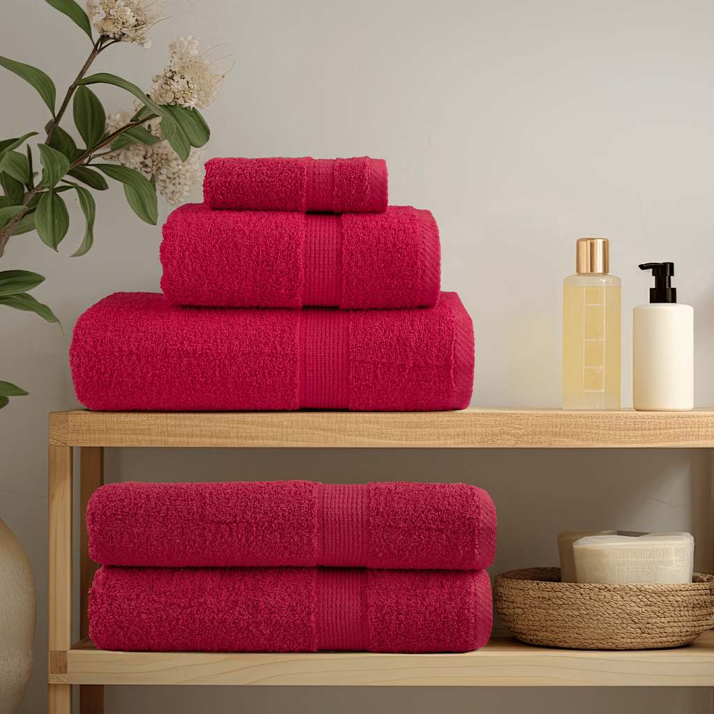 Premium Bath Towels SOLUND 4 pcs Red 100 x 150 cm 600 g m²