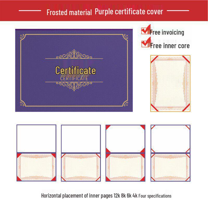A4/A3 Honor & Graduation Certificate with Customizable Inner Page & Protective Outer Case