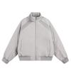 Winter Oversized Cotton Puffer Jacket Men Women Warm Thick Box Fit Stand Collar Casual Outerwear In Gray Black Purple