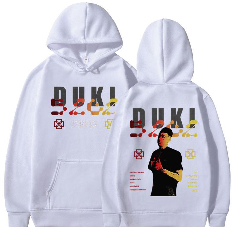 Rapper Duki 5202 MIXTAPE Album 2025 Hoodies Men's Women Clothing Hip Hop Sweatshirts Autumn Winter Fleece Long Sleeve Pullovers