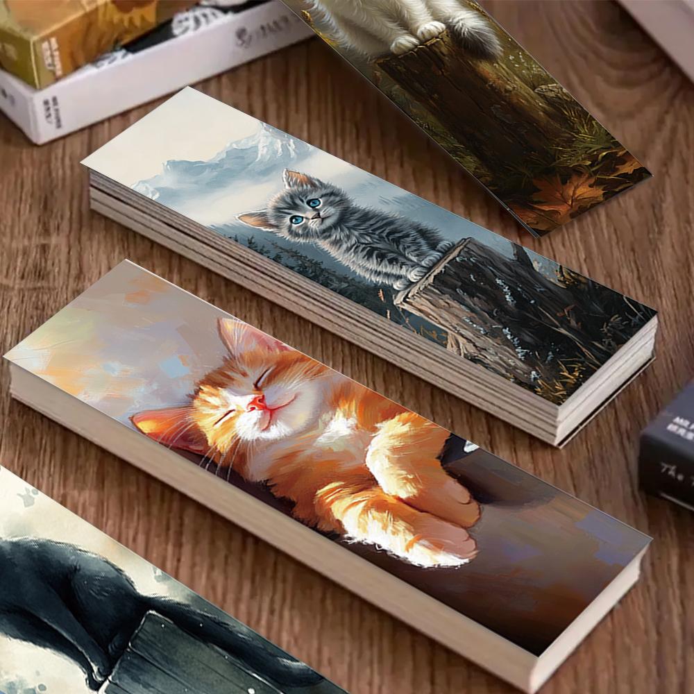 32pcs, Cute Cat Collection Bookmarks, Back to School Season, Christmas, Halloween, Suitable for Teachers, Readers, and Birthdays