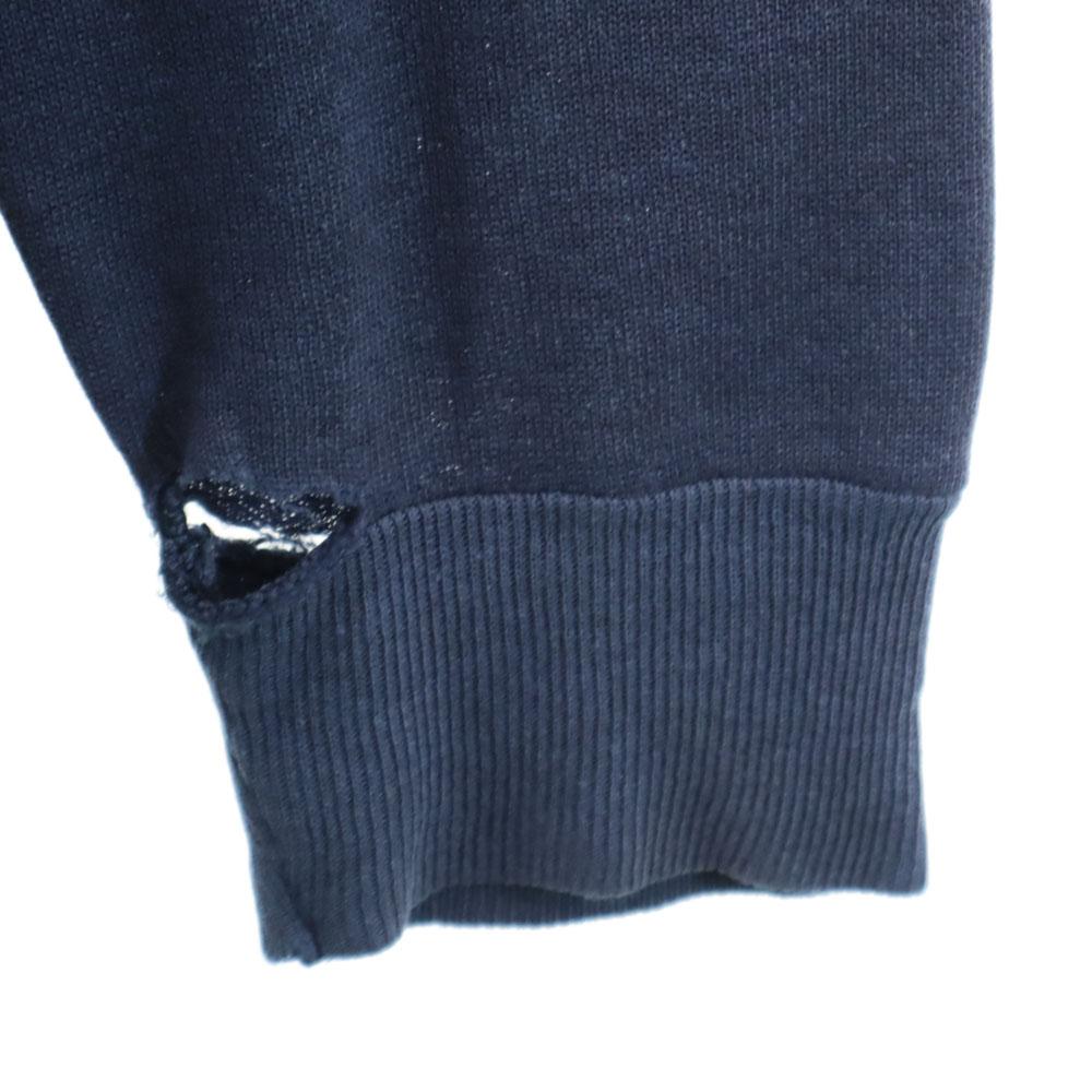 VINTAGE 70s 80s Notre Dame Long sleeve raglan sweat Navy Trainer College Men's Used