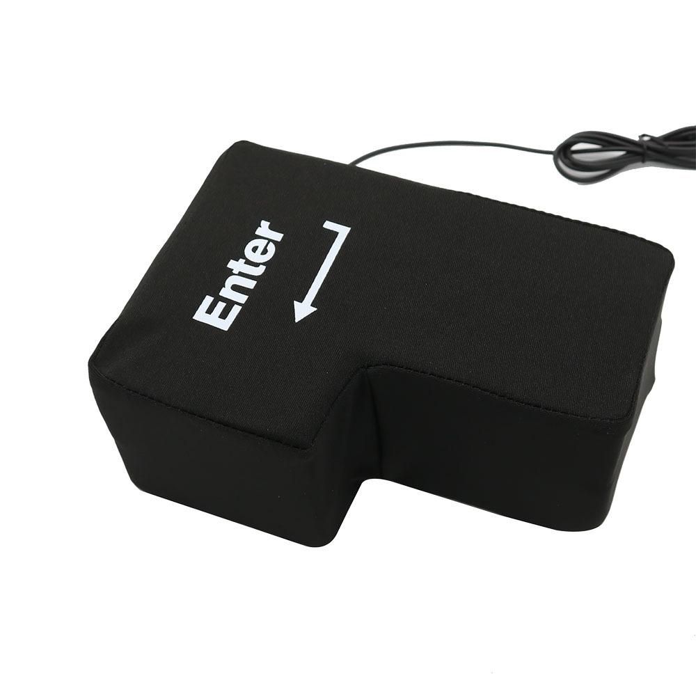 

Soft Cushion Big Enter Key Desktop Pillow Computer Enter Key USB Vent Button Office Supplies чёрный