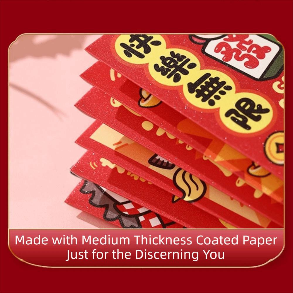 6Pcs Paper 2027 Sheep Year Red Envelope Sheep Year Lucky Money Bag  For Chinese New Year