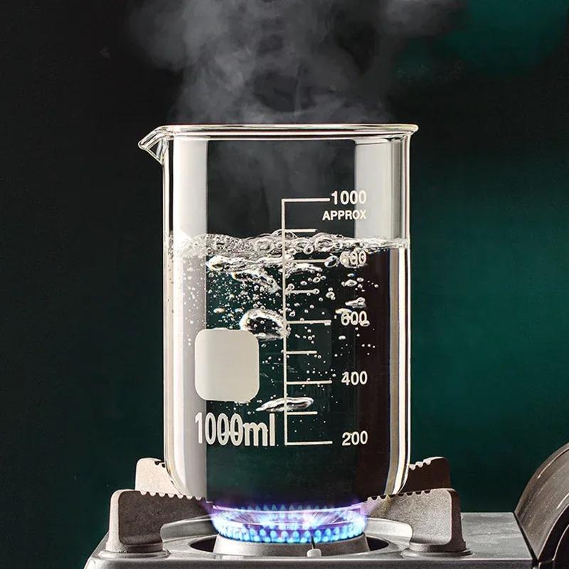 50-1000ml High Borosilicate Glass Measuring Cup Kitchen Tool Baking Measuring Cups Clear Scale Cup Laboratory Transparent