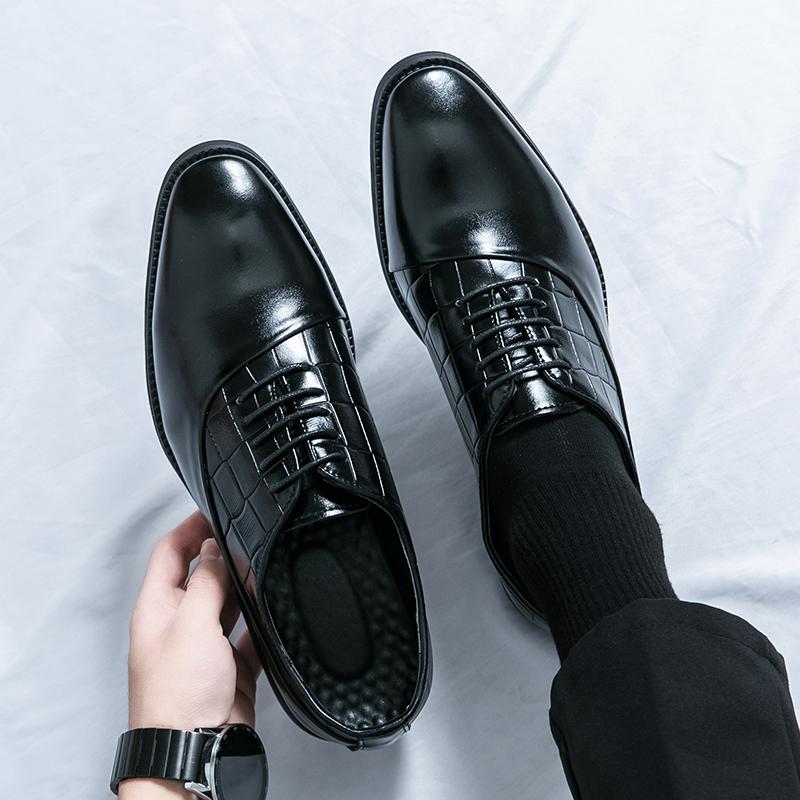 Oversized business men's leather shoes for Men Lace Up Oxfords for Male Wedding Party Office Business Casual Shoe Men 38-46