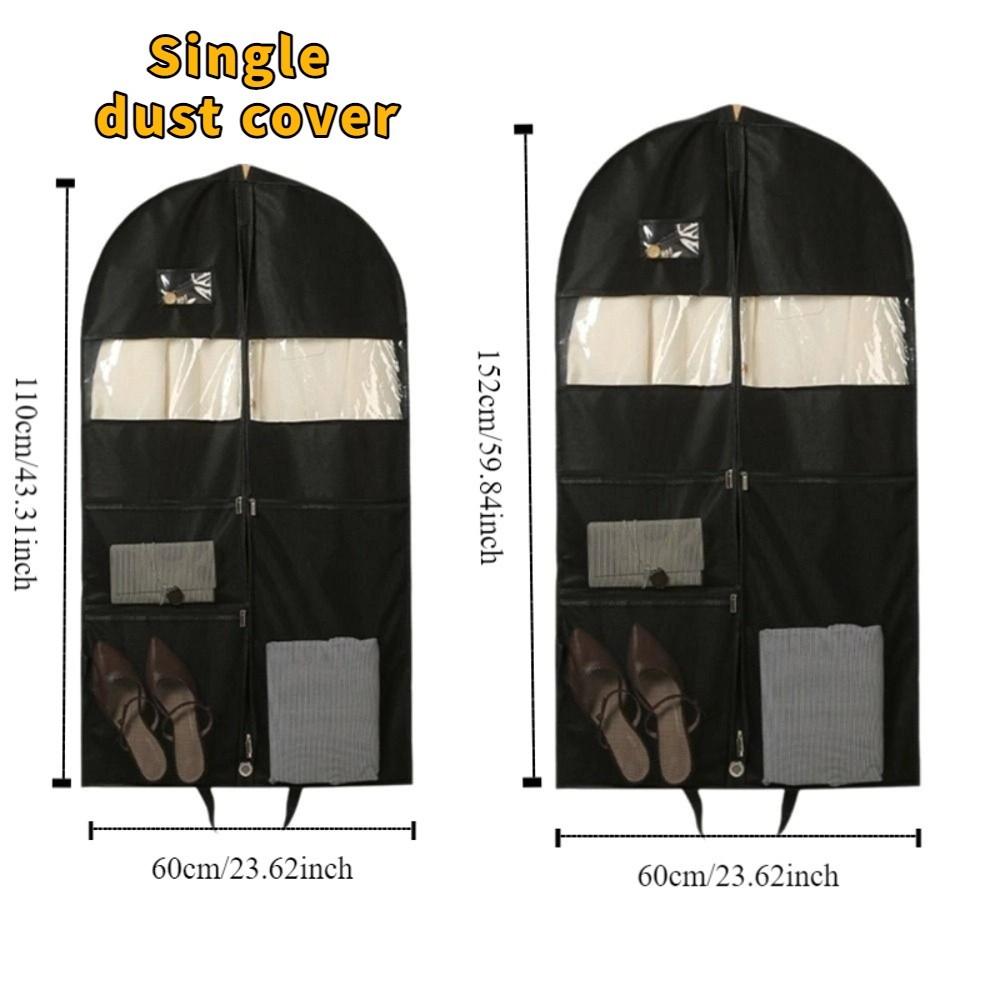 Mesh Pockets Portable Garment Bags Multi-Compartment Hanging Travel Garment Bags Foldable with Window Dustproof Clothing Covers