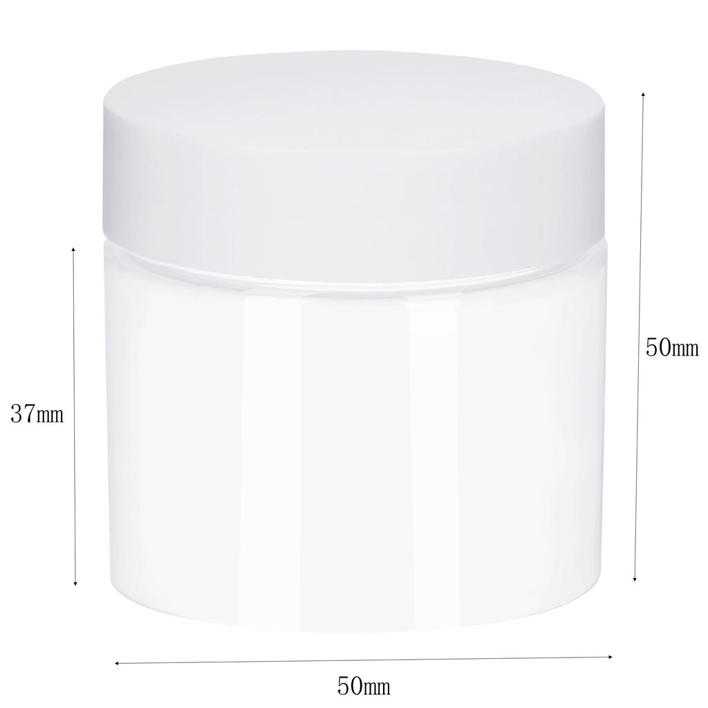 6pcs 30ml/40ml/50ml/60ml/80ml Clear Plastic Jar with Lids Refillable Empty Cosmetic Containers Jar for Travel Storage Make Up