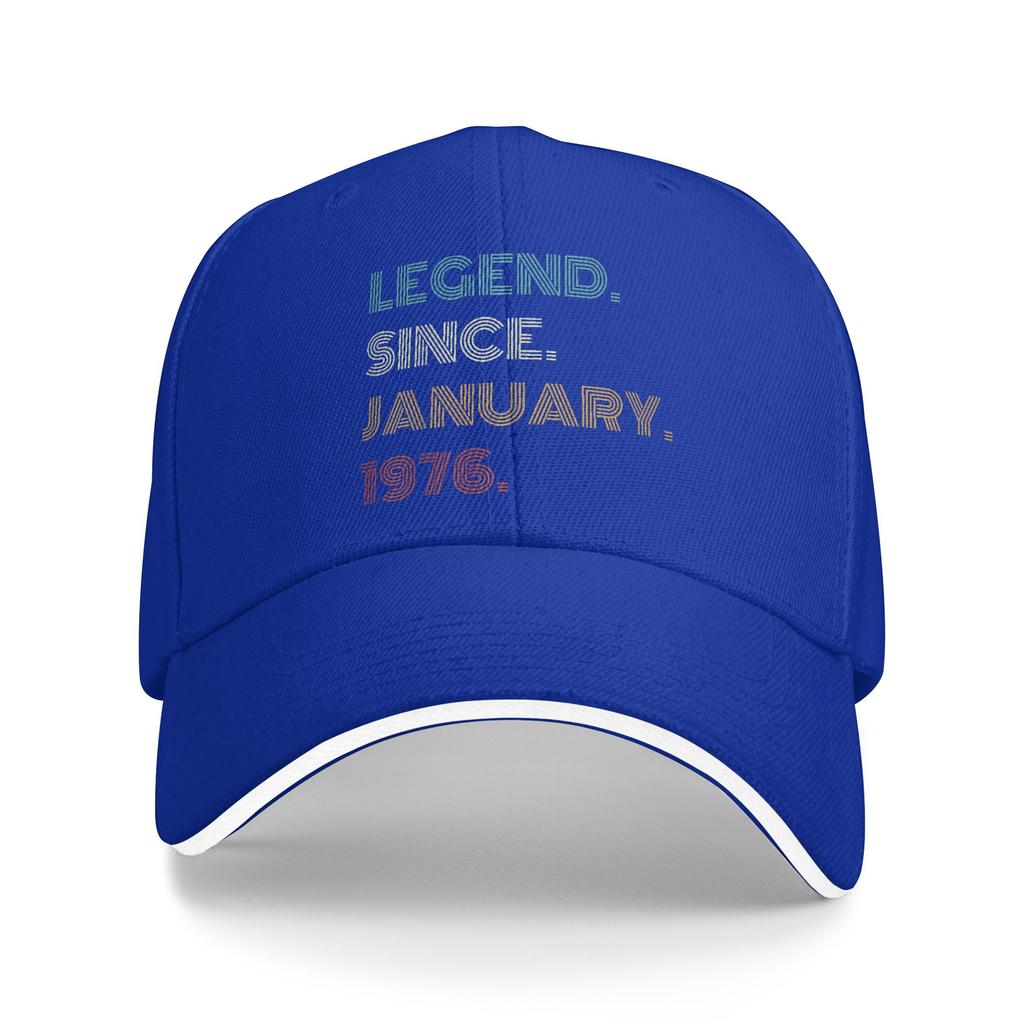50 Years Old Legend Since January 1976 50th Birthday Baseball Cap Vintage Hip Hop Hats Summer Male Outdoor Sport Baseball Caps