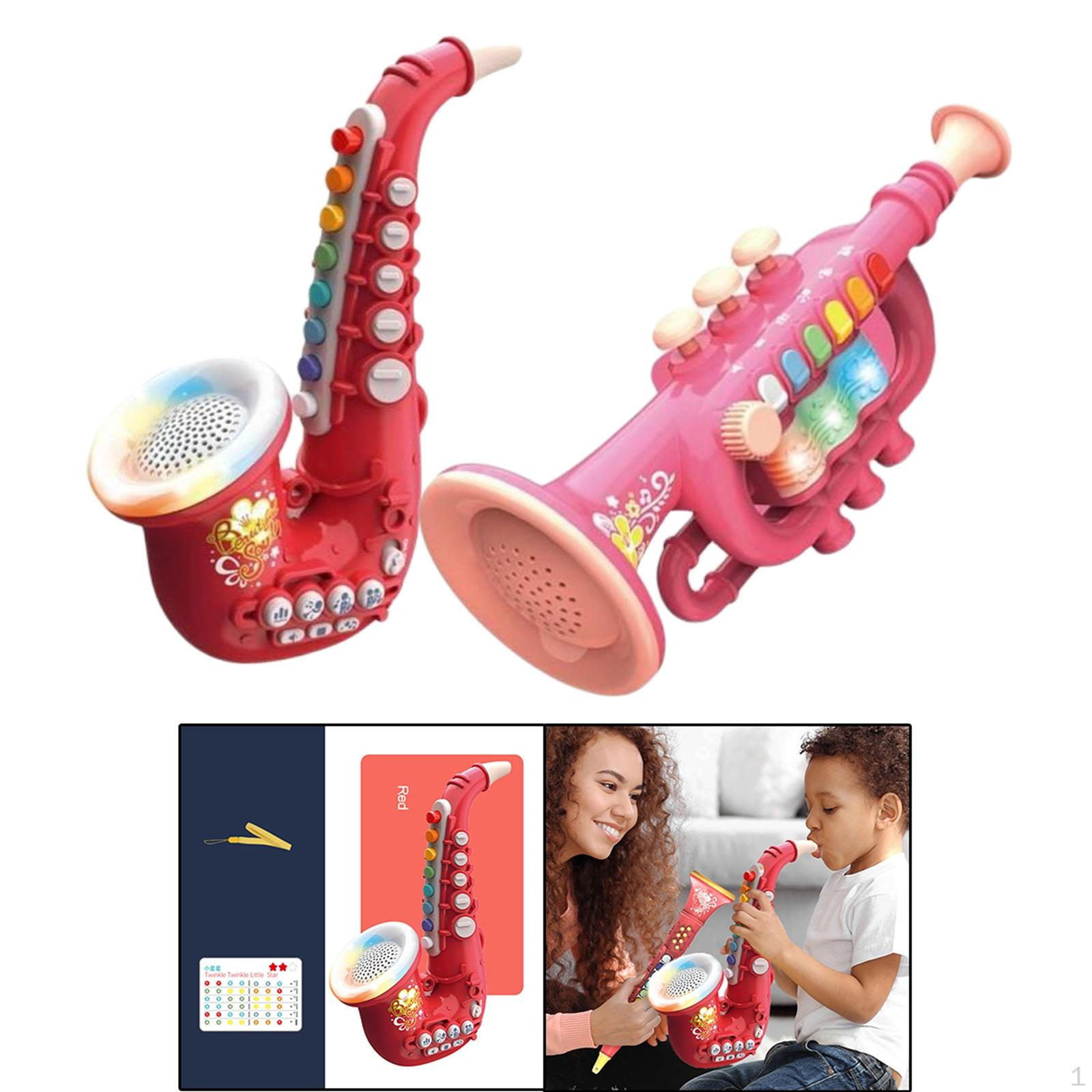 

2 Pieces Musical Wind Instruments Saxophone/Trumpet Educational Toys for Kids