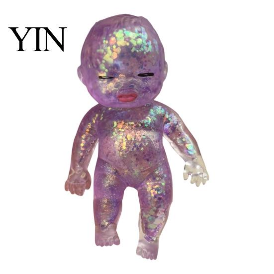 Babies Stress Ball Glitter Relief Toy, Clear Baby Doll Squeeze Soft Stretchy Toy Fidget Relaxing Gift for Adults Kids, Party Favors Anxiety