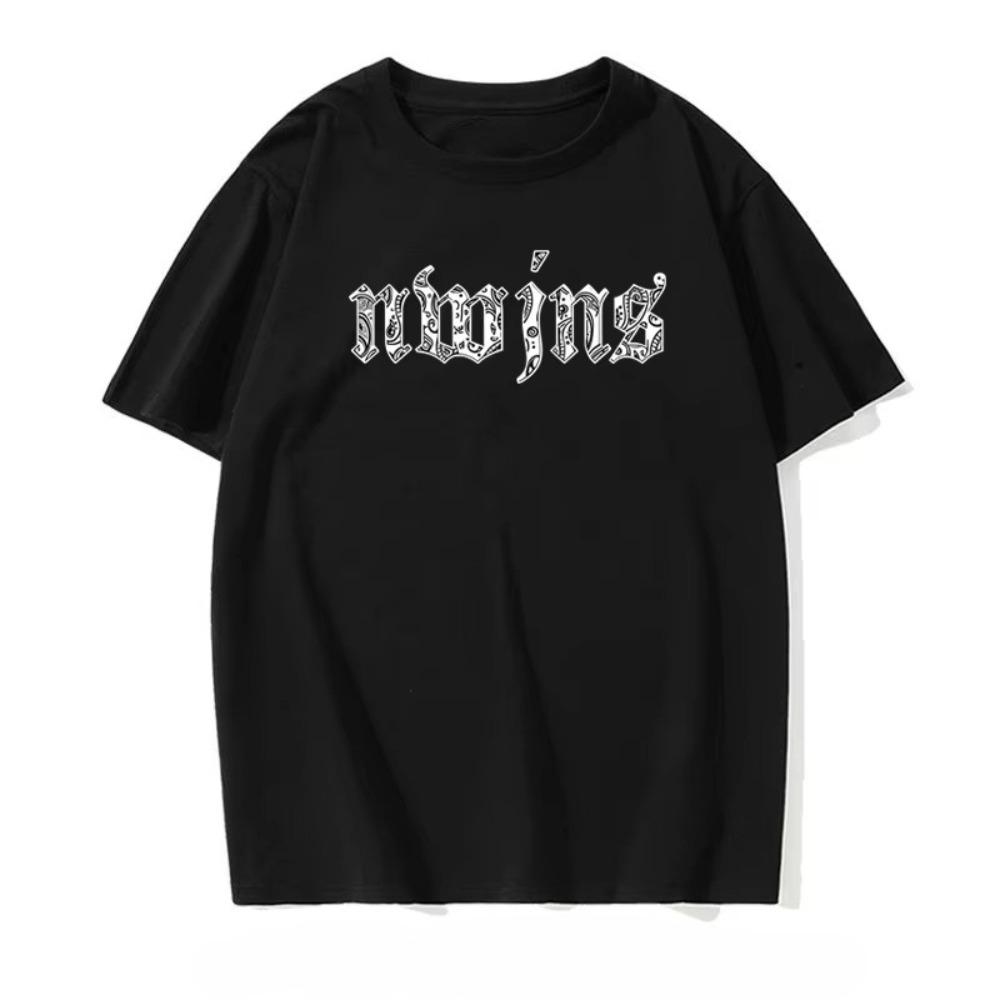 New Jeans Letter Printed Short-sleeved Ladies' T-shirt New Casual Loose Pattern T-shirt Spice Comfortable Short-sleeved Shirt