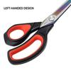 LIVINGO Professional Left-Handed Scissors with Sharp Titanium Non-Stick Blades for Cutting Tape, Cardboard, Fabric, and Various Materials, 16-Ply Fabr