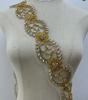 RM-800 Handmade Rhinestone Beaded Lace Trim Applique Sequin Beaded Trim for Bridal Beaded Trimming