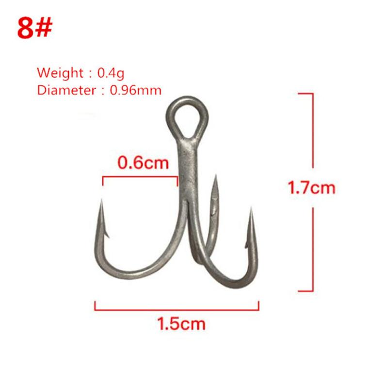 Fishing Hook Alloy Steel Anchor Hook Treble Hooks 4#6#8#10# Lure Fake Bait Hook