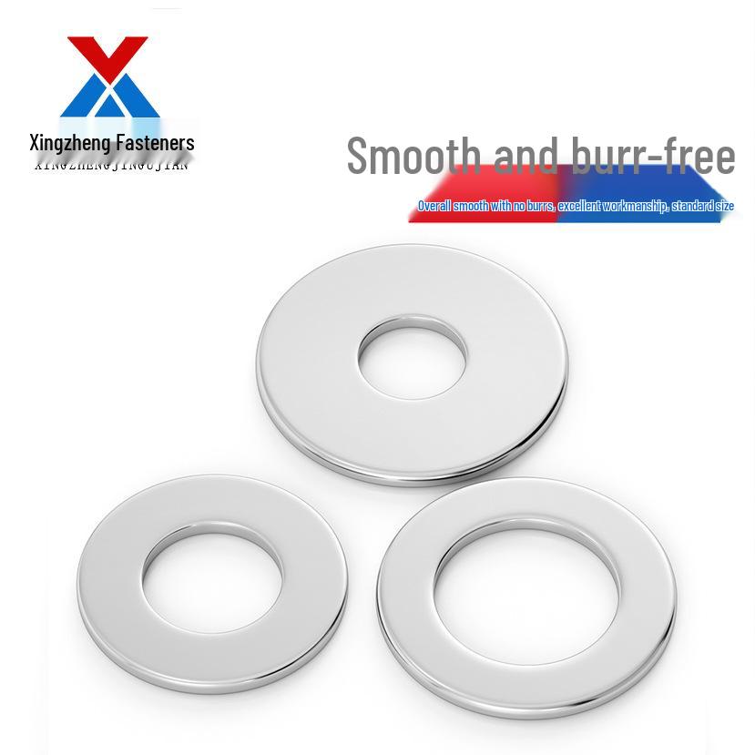 201 Stainless Steel Flat Washer Shim, GB97, Sizes M3 to M30